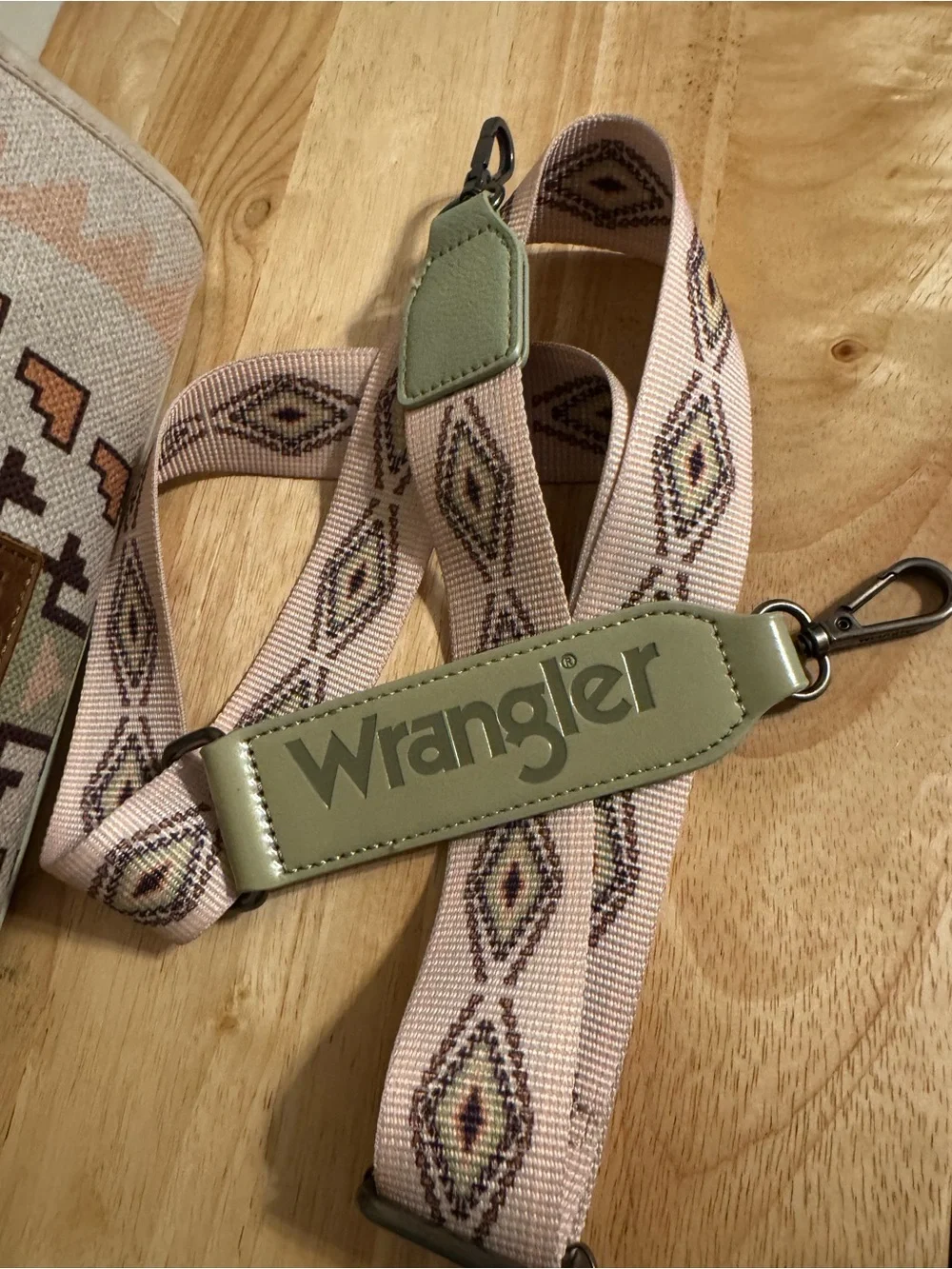 Wrangler Southwestern Aztec Tote Purse crossbody satchel mint sage green